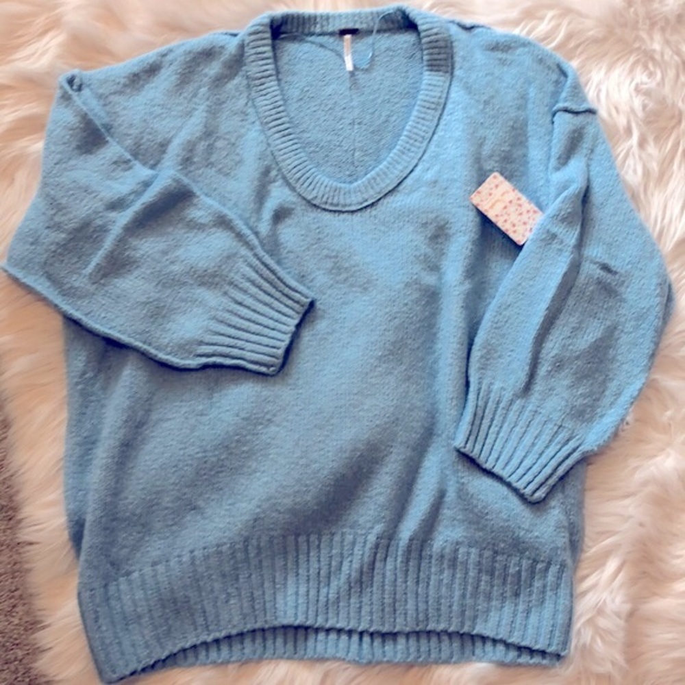 Free People Oversized Scoop Neck Sweater